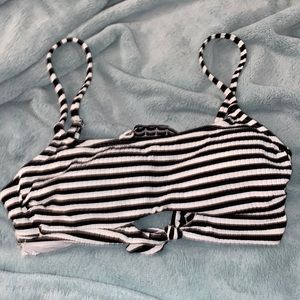 Striped swimsuit top